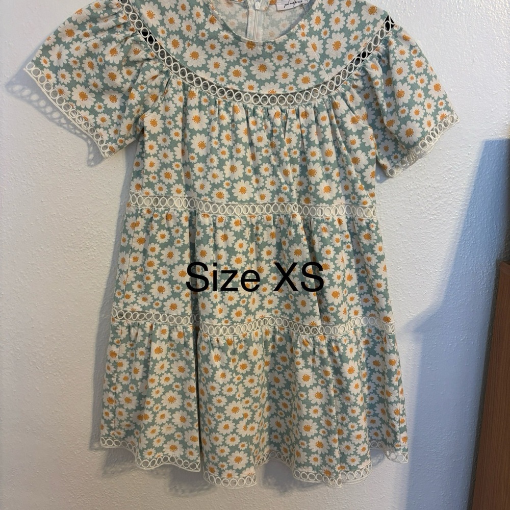 Floral Dress in Blue and White